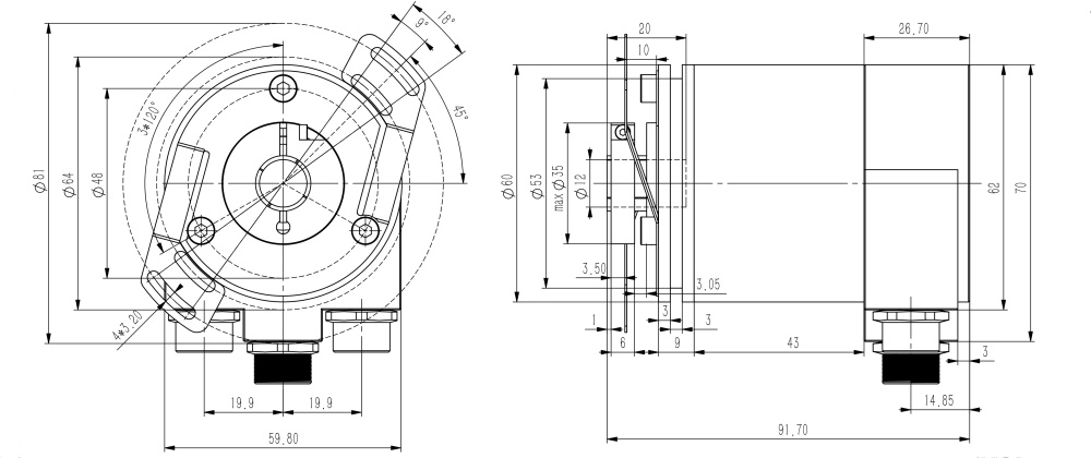 ProfiNet I/O絕對值編碼器SAS/M58-西威迪