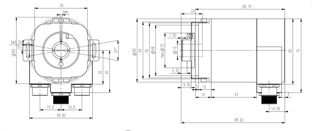 ProfiNet I/O絕對值編碼器SAS/M58-西威迪
