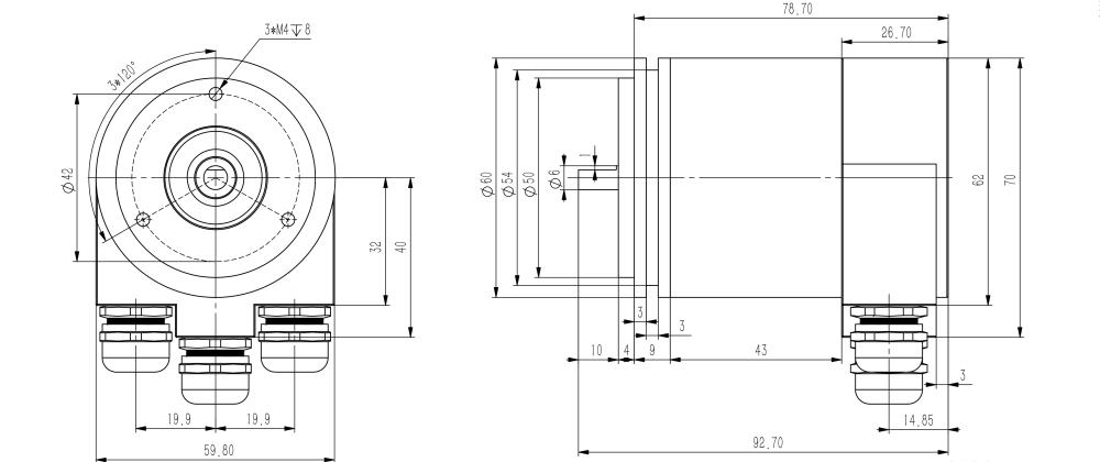 Profibus-DP絕對值編碼器SAS/M58-西威迪