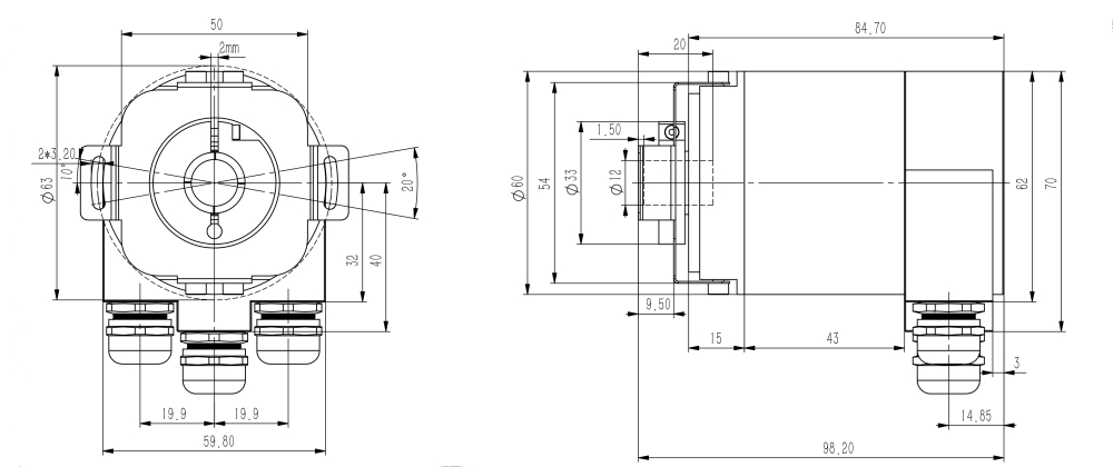 Profibus-DP絕對值編碼器SAS/M58-西威迪
