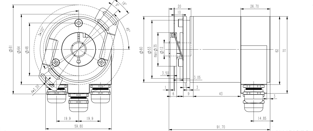 Profibus-DP絕對值編碼器SAS/M58-西威迪