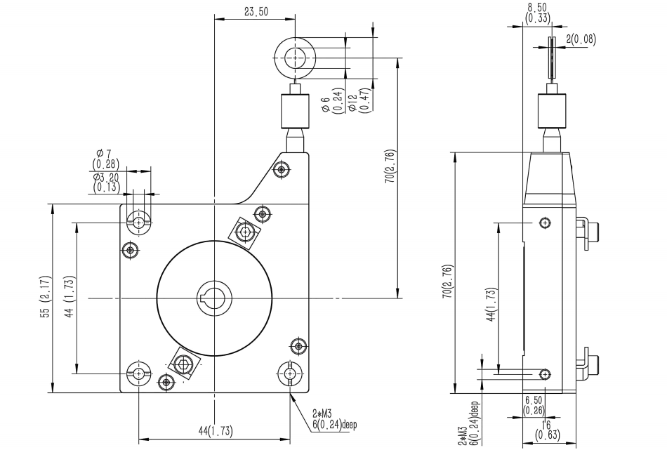 小型精密拉線位移傳感器0-5米-西威迪