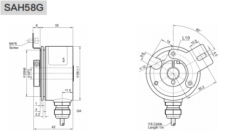 58mm實(shí)心軸盲孔型通孔型增量編碼器-西威迪