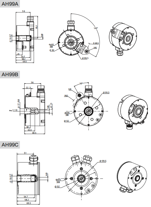 AH99重載型增量編碼器-西威迪