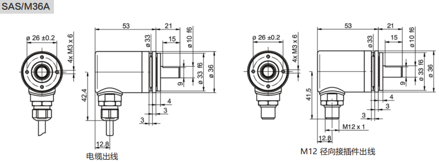 4-20MA、0-20MA、0-10V、0-5V工業絕對值編碼器SAS/M36-西威迪