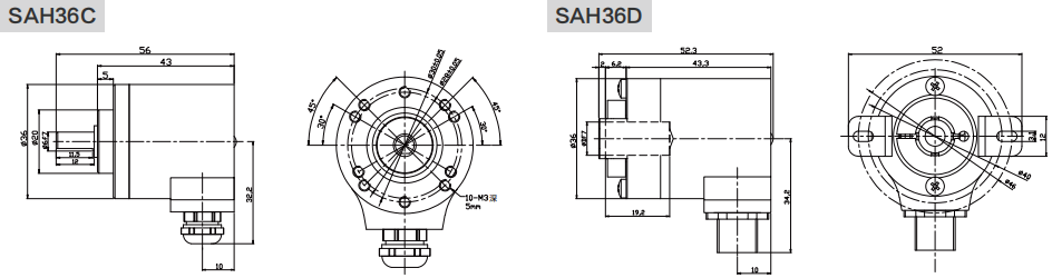 4-20MA、0-20MA、0-10V、0-5V工業絕對值編碼器SAS/M36-西威迪