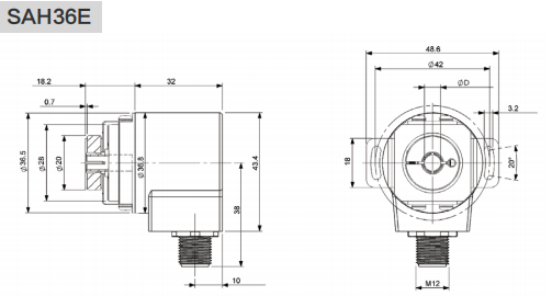 4-20MA、0-20MA、0-10V、0-5V工業絕對值編碼器SAS/M36-西威迪