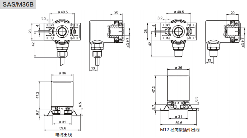 RS485、MODBUS-RTU工業絕對值編碼器SAS/M36-西威迪